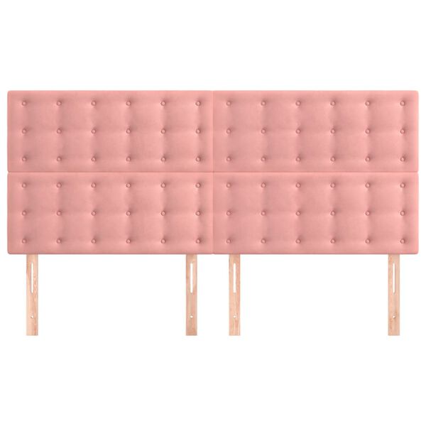 vidaXL T&ecirc;te de lit Rose 200x5x118/128 cm Velours