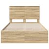 vidaXL Cadre de lit Ch&ecirc;ne Sonoma 120 x 200 cm Bois Ing&eacute;nierie