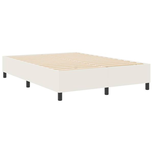vidaXL Cadre de lit plateforme Cr&egrave;me 160 x 200 cm tissu