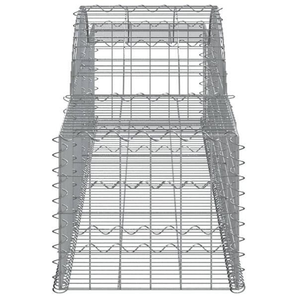 vidaXL Panier de gabions arqu&eacute; 300x50x40/60 cm Fer galvanis&eacute;