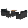 vidaXL Ensemble de canap&eacute; de jardin 8 pc Noir polyrotin