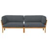 vidaXL Ensemble de Canap&eacute;s Uni 2 pcs Anthracite Bois d'Acacia Massif