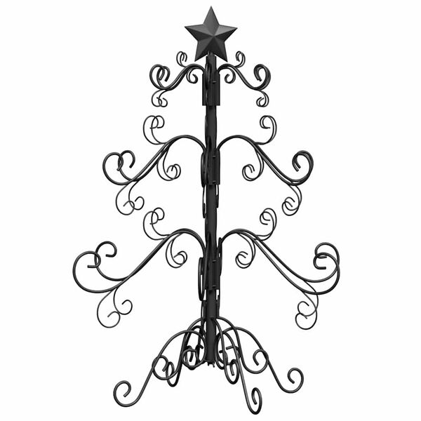 vidaXL Arbre de Noël en métal Noir 60 cm Acier peint par poudre
