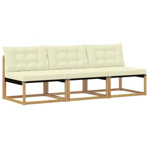 vidaXL Sofa de milieu ext&eacute;rieur Bois d'Acacia Massif Blanc