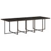 vidaXL Ensemble &agrave; manger de jardin et coussins 11 pcs marron rotin