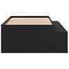 vidaXL Cadre de lit Ch&ecirc;ne noir 90 x 200 cm Bois d'ing&eacute;nierie