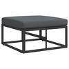 vidaXL Ensemble de canap&eacute; de jardin avec coussin 4 pcs Noir Aluminium