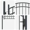 vidaXL Porte de Cl&ocirc;ture Gris 100 x 100 cm Acier peint par poudre
