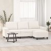 vidaXL Canap&eacute; 3 places avec repose-pieds Beige 180 cm Tissu microfibre