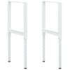 vidaXL Cadres d'&eacute;tabli r&eacute;glables 2 pcs M&eacute;tal 55x(69-95,5) cm Gris