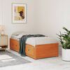 vidaXL Lit de jour sans matelas cire marron 80x200 cm bois pin massif