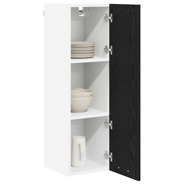 vidaXL Armoire suspendue Ch&ecirc;ne noir 30 x 31 x 100 cm Bois d'ing&eacute;nierie