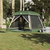vidaXL Tente de cabine familiale 6 personnes vert imperm&eacute;able
