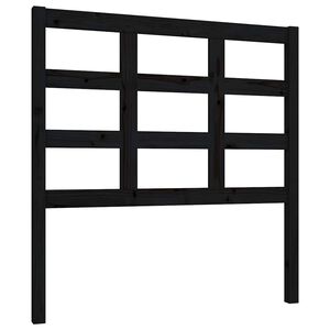 vidaXL T&ecirc;te de lit Noir 95,5x4x100 cm Bois massif de pin