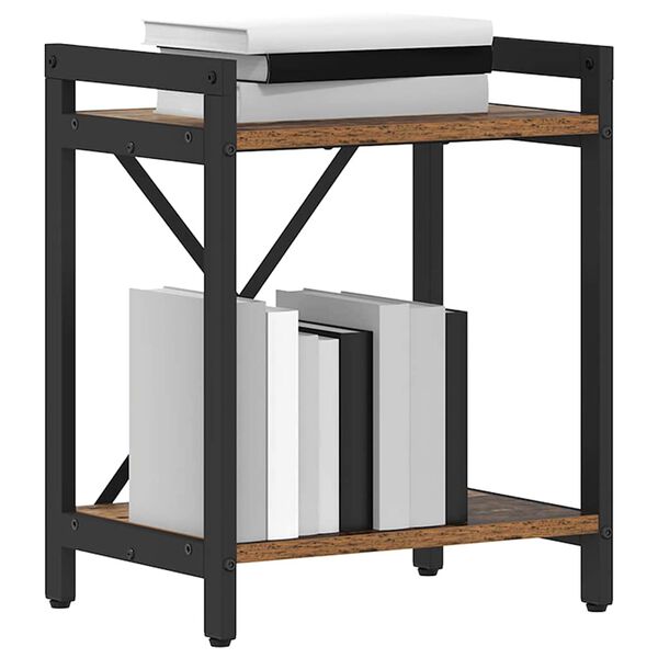 vidaXL &Eacute;tag&egrave;re Bois ancien 40 x 30 x 50 cm Bois d'ing&eacute;nierie