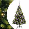 vidaXL Arbre de No&euml;l artificiel &agrave; charni&egrave;res 150 LED Vert 120 cm