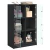 vidaXL Buffet haut avec portes noir 68x37x109 cm bois d'ing&eacute;nierie