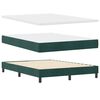 vidaXL Lit &agrave; ressorts avec matelas Vert fonc&eacute; 190 x 140 cm Velours