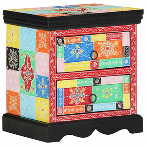 vidaXL Cabinet de chevet avec tiroir Multicolore 40 x 35 x 45 cm
