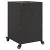 vidaXL Table de chevet noir 36x39x59 cm acier