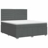 vidaXL Lit boxspring avec matelas Gris fonc&eacute; 160 x 200 cm Tissu