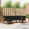 vidaXL Ensemble de canap&eacute;s d'ext&eacute;rieur 6 pcs Naturel et Noir
