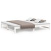vidaXL Lit coulissant sans matelas blanc 80x200cm