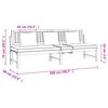 vidaxL Lit de jour avec coussin cr&egrave;me 200x60x75cm Bois d'acacia solide