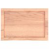 vidaXL Dessus de table marron clair bois ch&ecirc;ne massif trait&eacute;