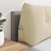 vidaXL Coussin de Dos Cr&egrave;me 140 x 24 x 50 cm tissu