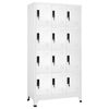 vidaXL Armoire &agrave; casiers Blanc 90x45x180 cm Acier