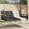 vidaXL Balancelle noir 109x62x40 cm r&eacute;sine tress&eacute;e