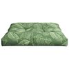 vidaXL Coussin de palette motif de feuilles 80x80x12 cm tissu
