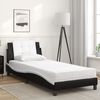 vidaXL Cadre de lit sans matelas Zadar noir et blanc 80x200 cm similicuir