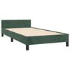 vidaXL Cadre de lit sans matelas vert fonc&eacute; 90x190 cm velours