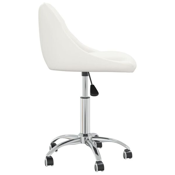 vidaXL Chaise pivotante de bureau Blanc Similicuir