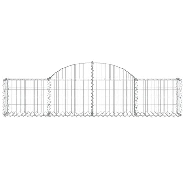 vidaXL Paniers &agrave; gabions arqu&eacute;s 25 pcs 200x30x40/60 cm Fer galvanis&eacute;