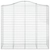 vidaXL Paniers &agrave; gabions arqu&eacute;s 18 pcs 200x50x180/200 cm Fer galvanis&eacute;