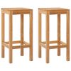 vidaXL Tabouret de bar 2 pc Naturel Bois de teck massif