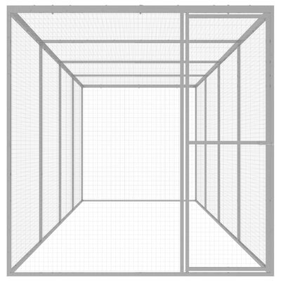 vidaXL Cage pour chat 6x1,5x1,5 m Acier galvanisé