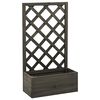 vidaXL Jardini&egrave;re &agrave; treillis de jardin Gris 50x25x90 cm Bois de sapin