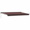 vidaXL Auvent r&eacute;tractable automatique marron 500x300 cm