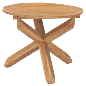 vidaXL Table de jardin &Oslash;109x74 cm bois de teck solide