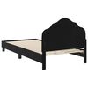 vidaXL Cadre de lit pour enfants avec t&ecirc;te de lit Noir 80 x 200 cm