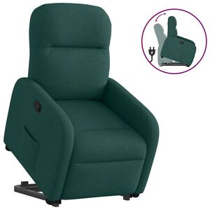 vidaXL Fauteuil inclinable vert fonc&eacute; tissu