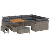 vidaXL Ensemble de canap&eacute; de jardin 12 pc Gris polyrotin