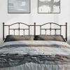 vidaXL T&ecirc;te de lit m&eacute;tal noir 180 cm