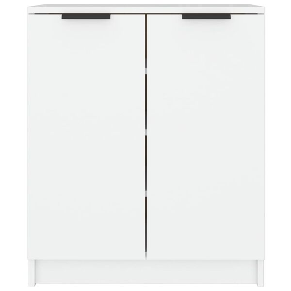 vidaXL Armoire &agrave; chaussures Blanc 59x35x70 cm Bois d'ing&eacute;nierie