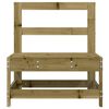 vidaXL Canap&eacute; central de jardin bois de pin impr&eacute;gn&eacute;