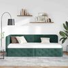 vidaXL Cadre de lit d'angle Vert fonc&eacute; 80 x 200 cm Velours